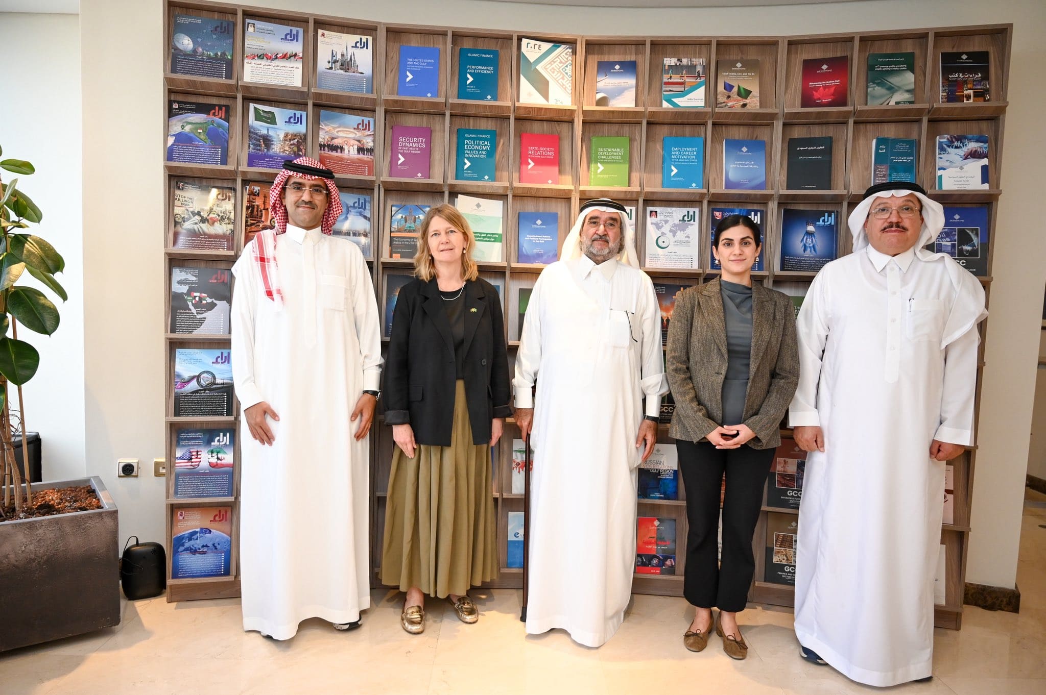 Dr. Abdulaziz Sager, Founder and Chairman of the Gulf Research Center (GRC), met with H.E. Mrs. Maria Håkansson, Ambassador of Sweden to the Kingdom of Saudi Arabia, at the GRC’s office in Riyadh on October 5, 2026.